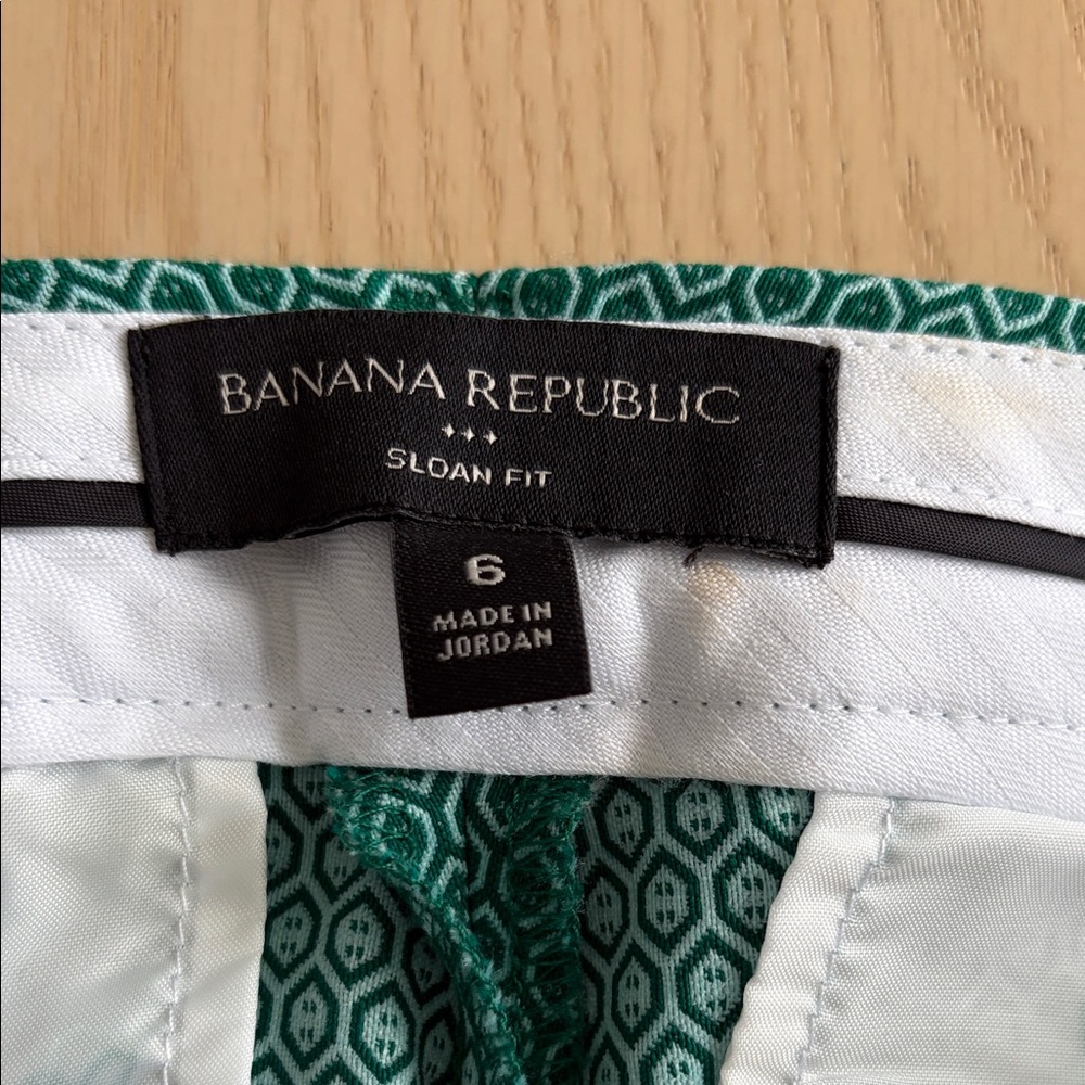 Green Patterned Pants - Picture 2 of 7
